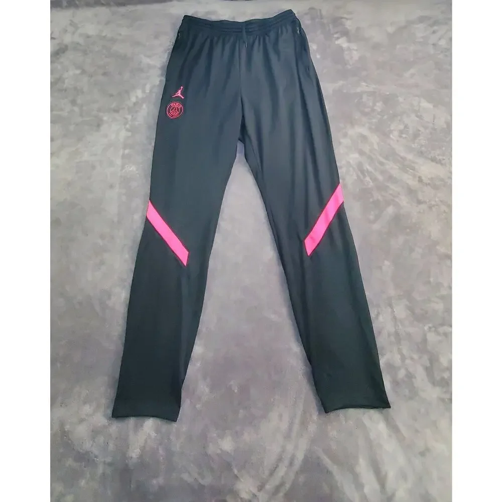 Jordan Paris Saint Germain Mens Sz XL Black Track Joggers Soccer Football C20 - Picture 1 of 10